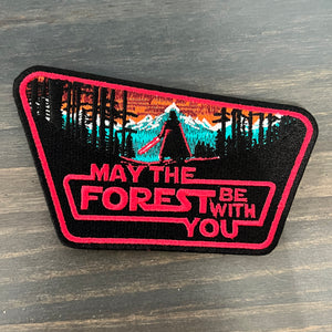 May the Forest Be With You ~ Embroidered Morale Patch ~ Star Wars Funny Parody ~ Wilderness Outdoors ~ National Forest Sign