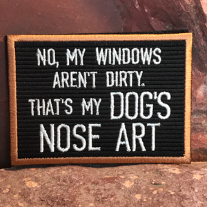 Dog's Nose Art - Embroidered Letterboard Patch