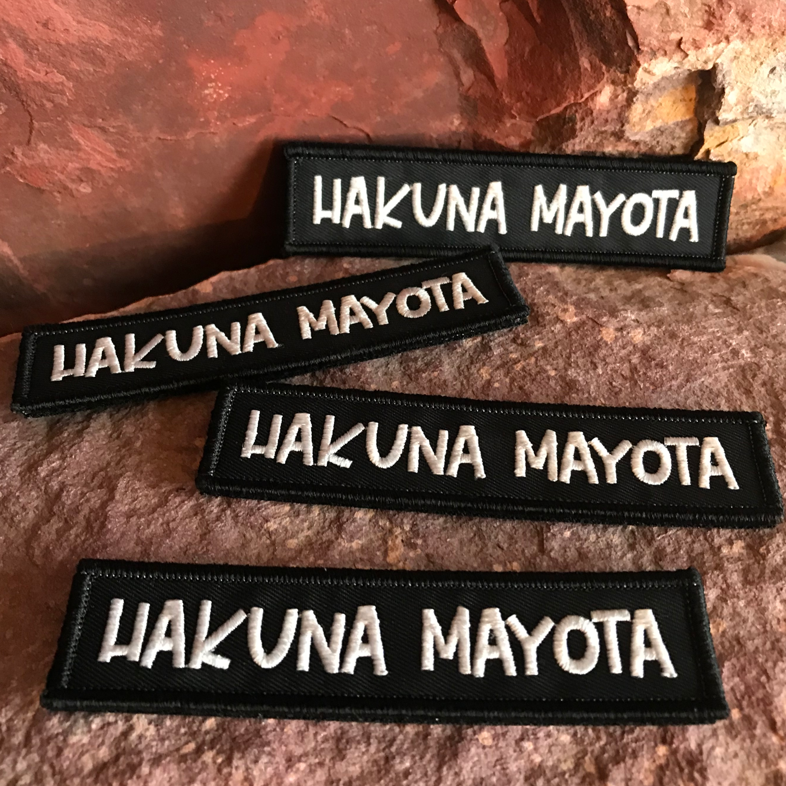 Hakuna Mayota Basic Black Embroidered Morale Patch