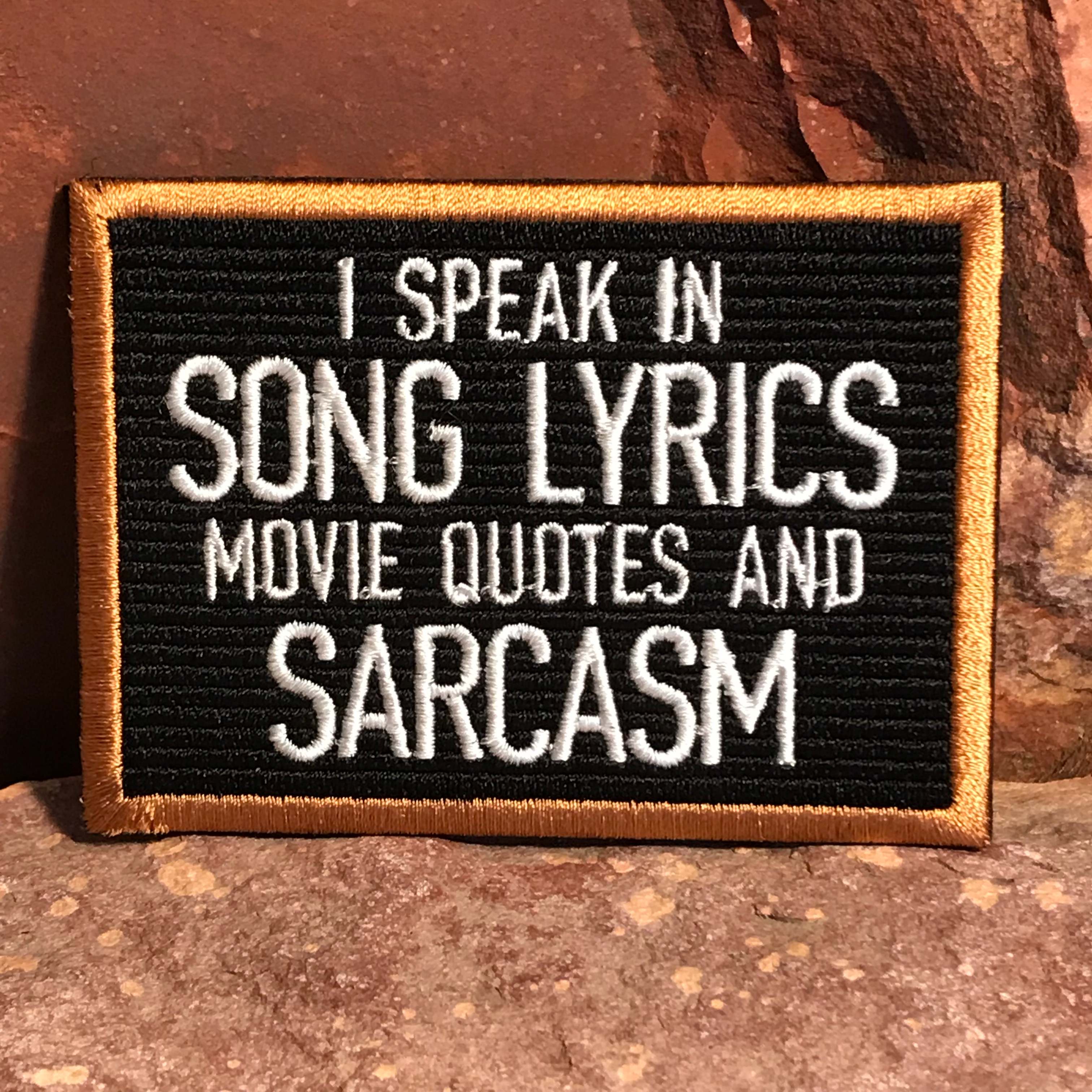 I Speak In - Embroidered Letterboard Patch