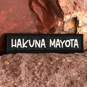 Hakuna Mayota Basic Black Embroidered Morale Patch