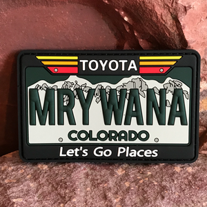 Colorado Toyota Morale Patch ~ Collectible 3D PVC State License Plate ~ Headliner Accessory Travel Souvenir ~ Parody Funny Marijuana Pot