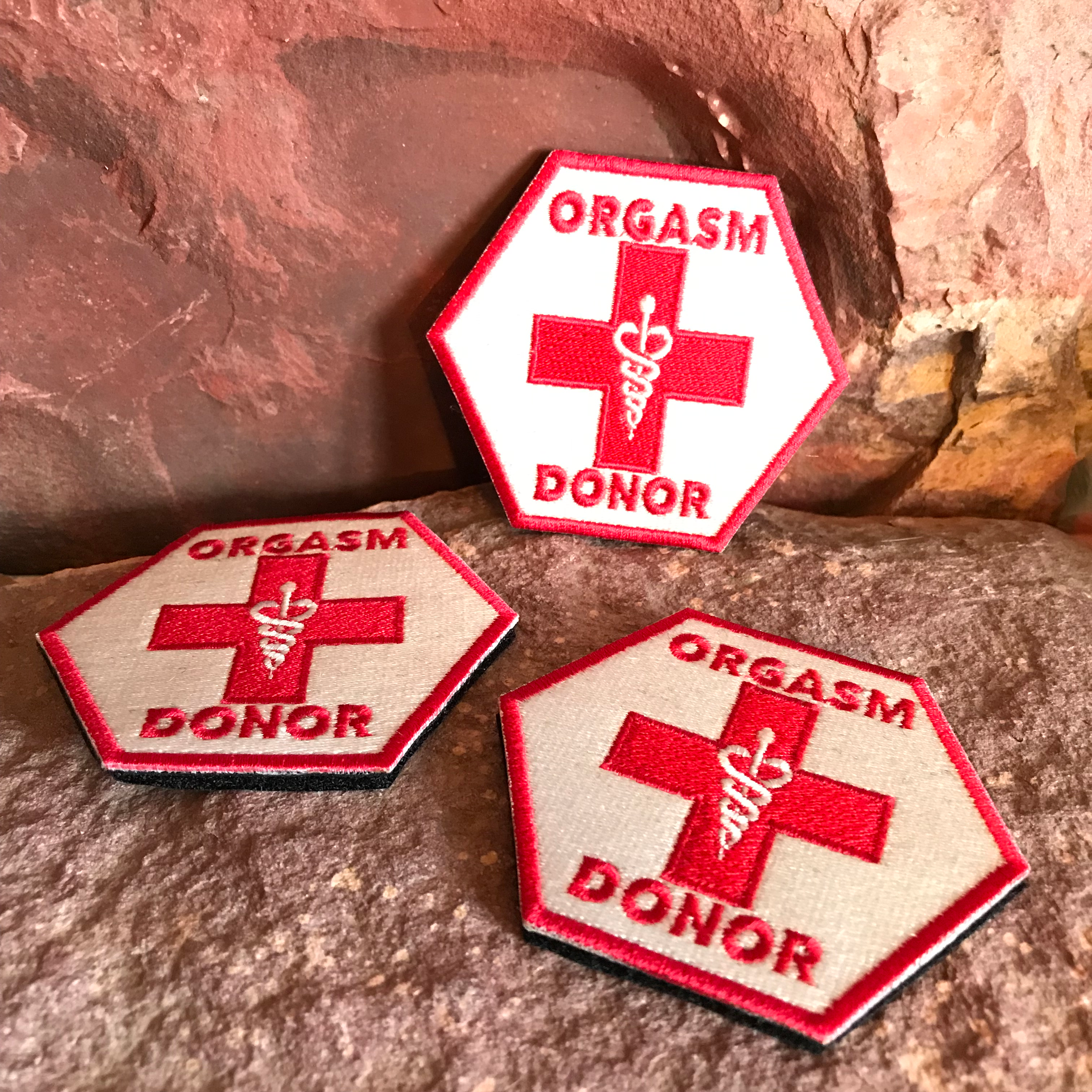 Orgasm Donor Embroidered Morale Patch