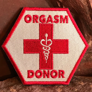 Orgasm Donor Embroidered Morale Patch