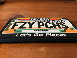 Georgia ~ Collectible Toyota State License Plate 3D PVC Morale Patch ~ Funny Headliner Accessory for 4Runner Tacoma Tundra FJ Cruiser Rav4