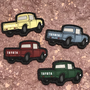 SET of 4 ~ Retro Toyota Truck PVC Mini Morale Patches ~ Ranger Eyes ~ Vintage Stout Tacoma Tundra Rav4 FJ Cruiser Headliner Accessories