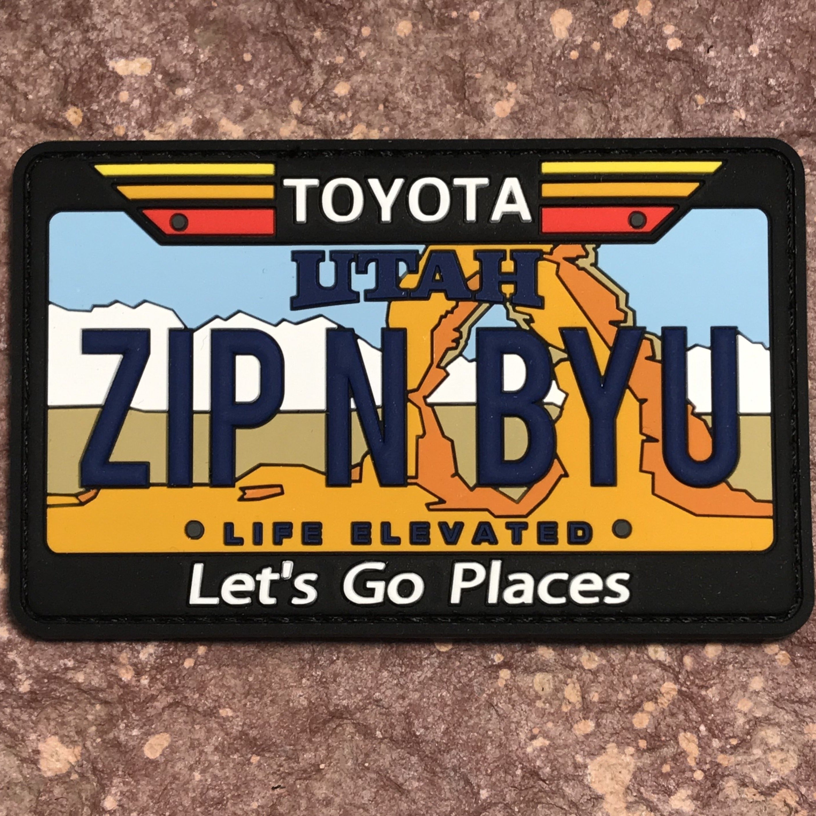 Utah Toyota Patch ~ Collectible 3D PVC Toyota State License Plate Morale Headliner Accessory Travel Souvenir 4Runner Tacoma Funny Gift