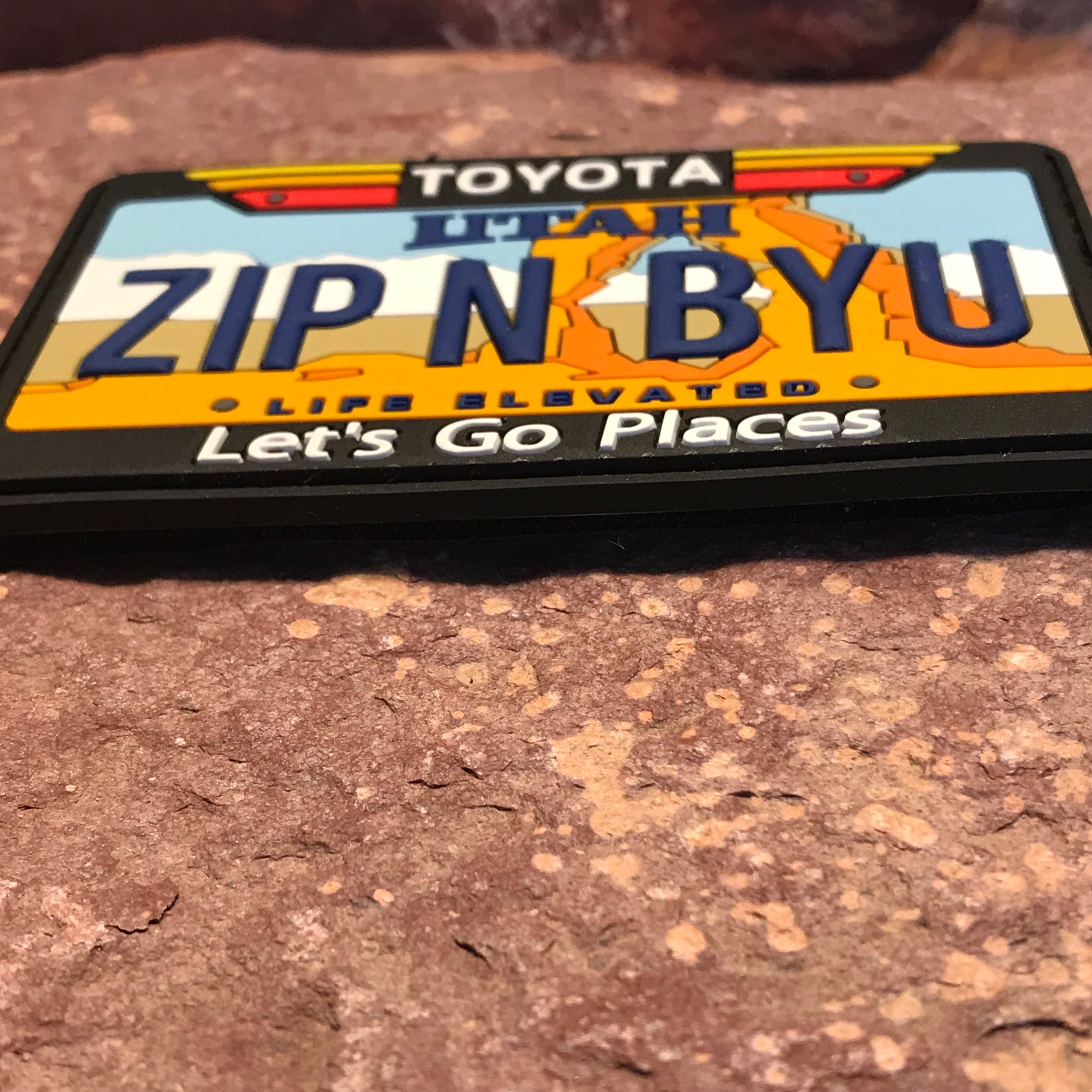 Utah Toyota Patch ~ Collectible 3D PVC Toyota State License Plate Morale Headliner Accessory Travel Souvenir 4Runner Tacoma Funny Gift