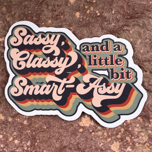 Sassy, Classy, and a Little Bit Smart Assy ~ Embroidered Morale Patch ~ Accessory for Jackets Bags Headliners Hats ~ Patches for Women Girls