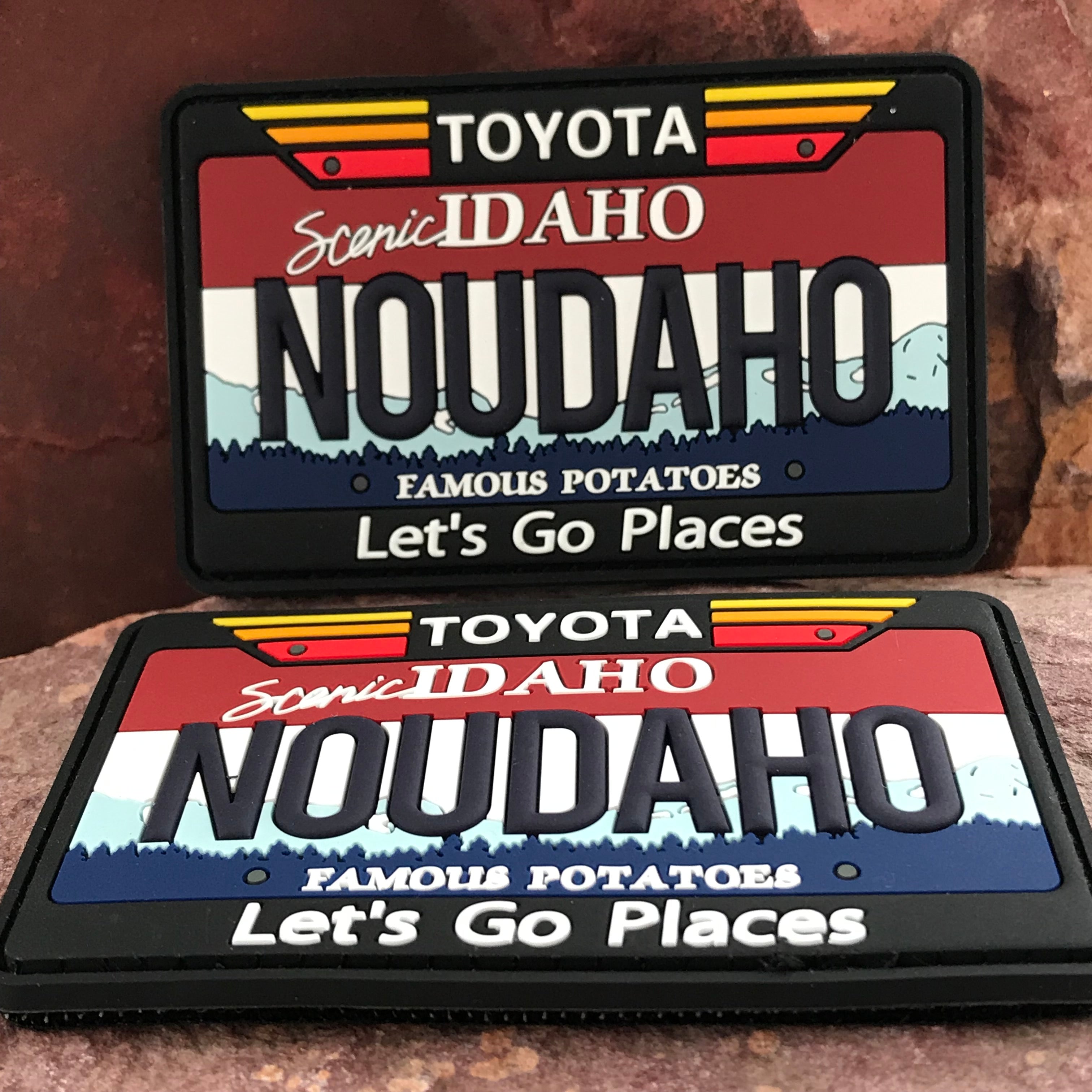 Idaho Toyota Morale Patch ~ State Parody (No You Da Ho) Funny Collectible 3D PVC License Plate ~ Travel Souvenir Headliner Accessory