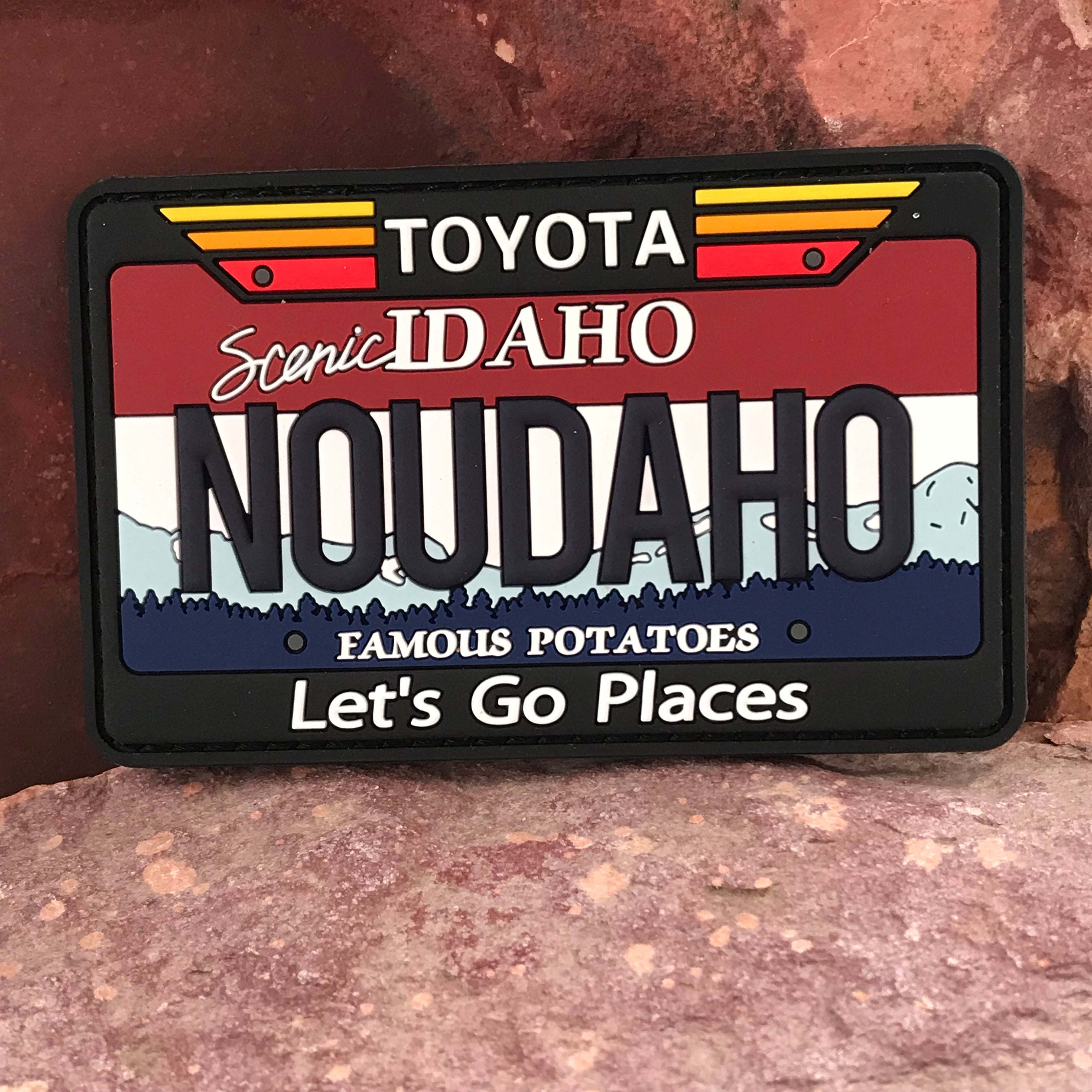 Idaho Toyota Morale Patch ~ State Parody (No You Da Ho) Funny Collectible 3D PVC License Plate ~ Travel Souvenir Headliner Accessory