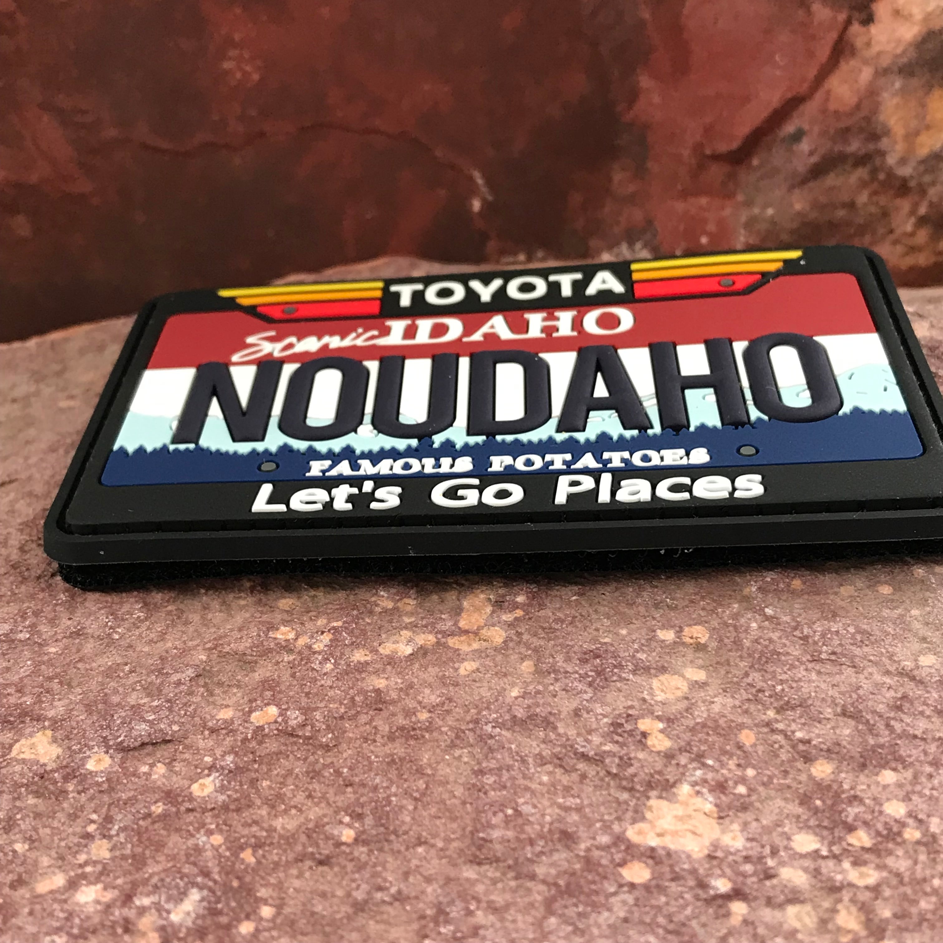 Idaho Toyota Morale Patch ~ State Parody (No You Da Ho) Funny Collectible 3D PVC License Plate ~ Travel Souvenir Headliner Accessory