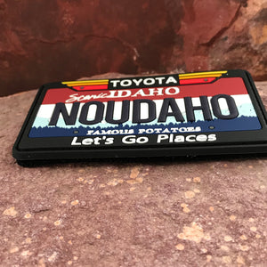 Idaho Toyota Morale Patch ~ State Parody (No You Da Ho) Funny Collectible 3D PVC License Plate ~ Travel Souvenir Headliner Accessory