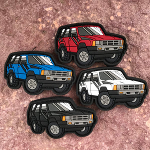 SET of 4 Toyota 4Runner PVC Mini Morale Patches ~ Ranger Eyes ~ 1st Gen Retro Vintage Headliner Accessories ~ Collectible Gift Item