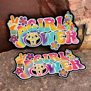 Girl Power Toyota Patch ~ Embroidered Morale Headliner Accessory for Women Females Lady Owned 4Runner Tacoma Tundra Rav4 FJ Cruiser Hippie