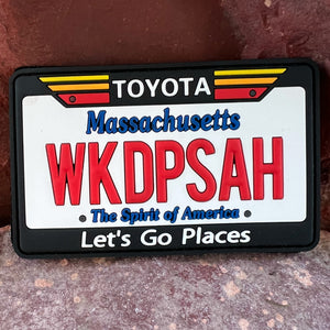 Massachusetts State Toyota Patch ~ Collectible 3D PVC License Plate ~ Wicked Pissah Morale Headliner Accessory for 4Runner Tacoma FJ Cruiser