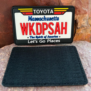 Massachusetts State Toyota Patch ~ Collectible 3D PVC License Plate ~ Wicked Pissah Morale Headliner Accessory for 4Runner Tacoma FJ Cruiser