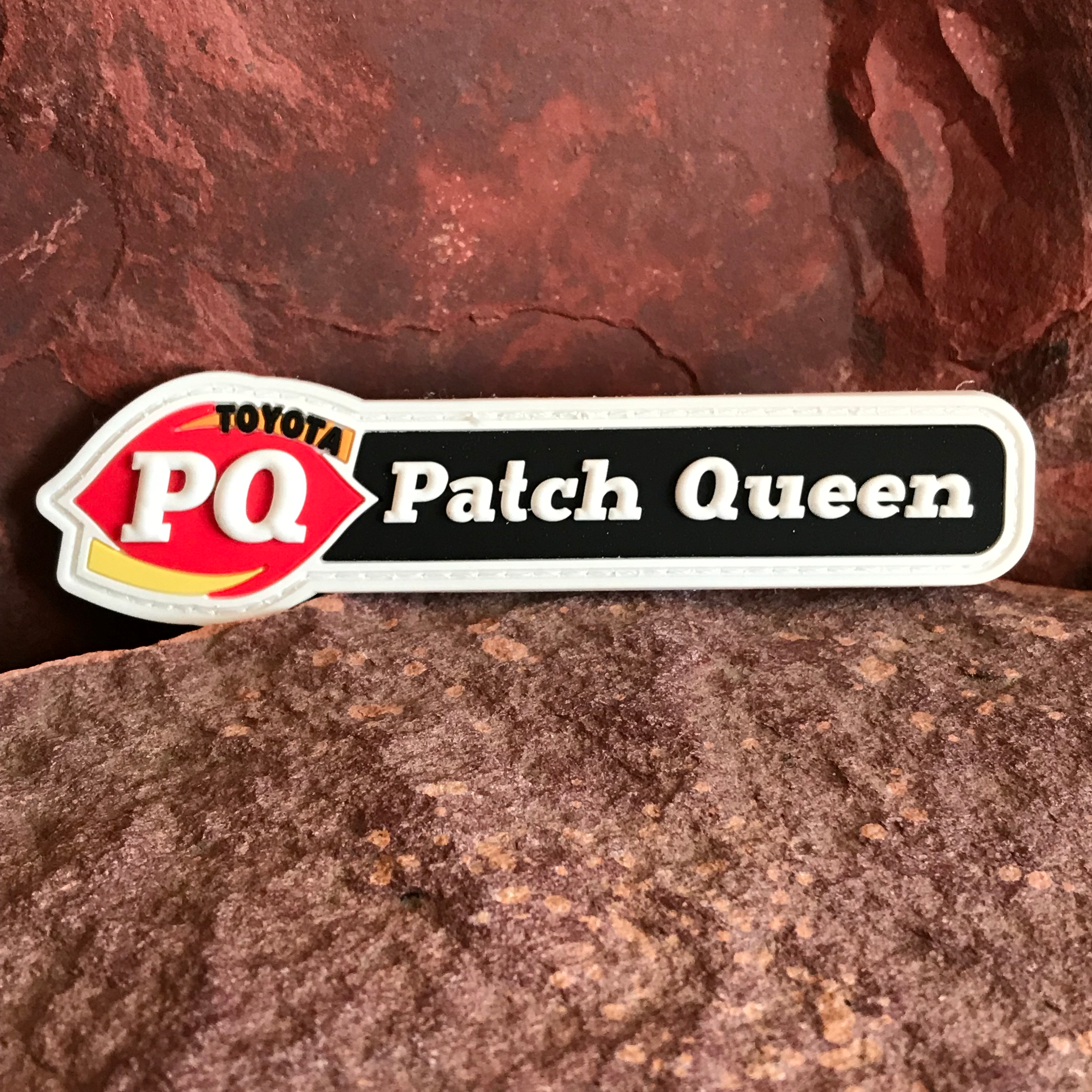 Toyota Patch Queen ~ Dairy Queen DQ Parody ~ Funny 3D PVC Morale Headliner Patch Accessory for Women Girls Ladies 4Runner Tacoma FJ Cruiser