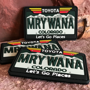 Colorado Toyota Morale Patch ~ Collectible 3D PVC State License Plate ~ Headliner Accessory Travel Souvenir ~ Parody Funny Marijuana Pot